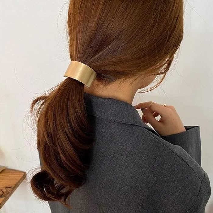 Gold Metal Hair Clip, Elegant Ponytail Clip, Gold Hair Accessories - Image 5